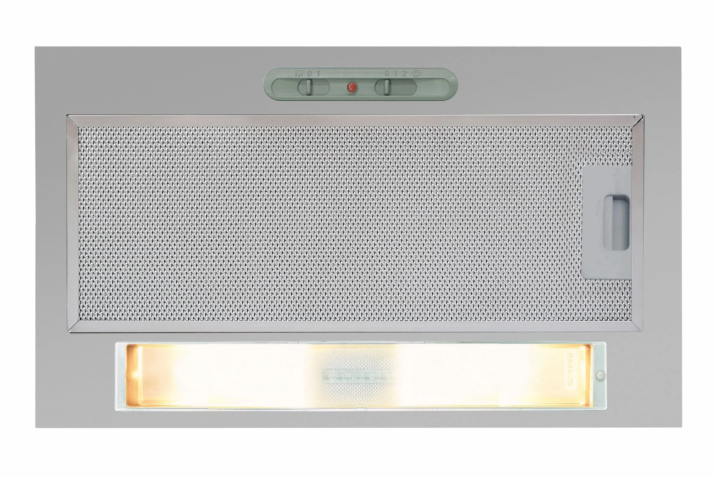 CATA G 45 X Cappa Aspirante Cucina Pannello di Controllo a Scorrimento 2 Livelli di Aspirazione Illuminazione LED E 14 Motore Extra Silenzioso Acciaio Inox Classe Energetica E 56cm