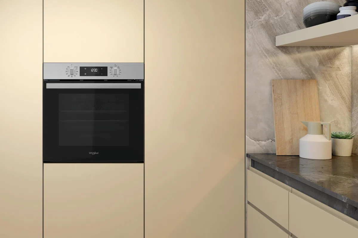 Whirlpool OMR58RR0X - Forno Multifunzione Da Incasso, Elettrico, Ventilato, Pirolitico, Capacità 71L, Acciaio Inox, Classe A+. Cook 3, Cool Door, Easy Clean. 59,5 x 59,5 x 55,1cm
