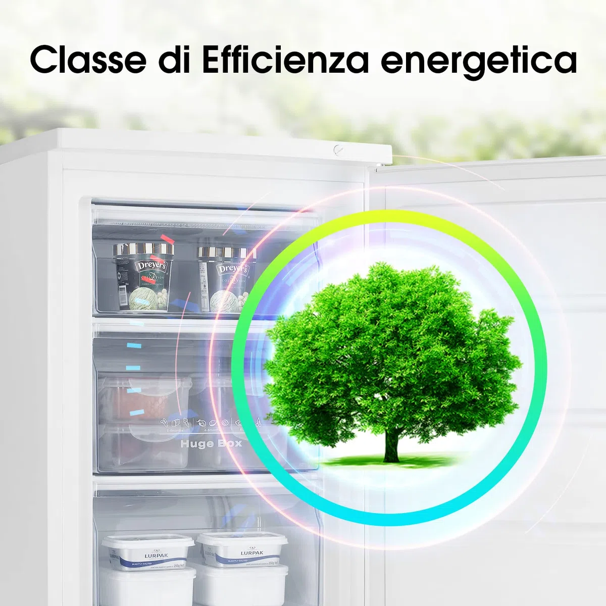 Hisense FV105D4BW21 Congelatore Sottotavolo Monoporta, 3 Cassetti, 82 Litri, 40 Decibel, Bianco, 57.5 x 56 x 84.5