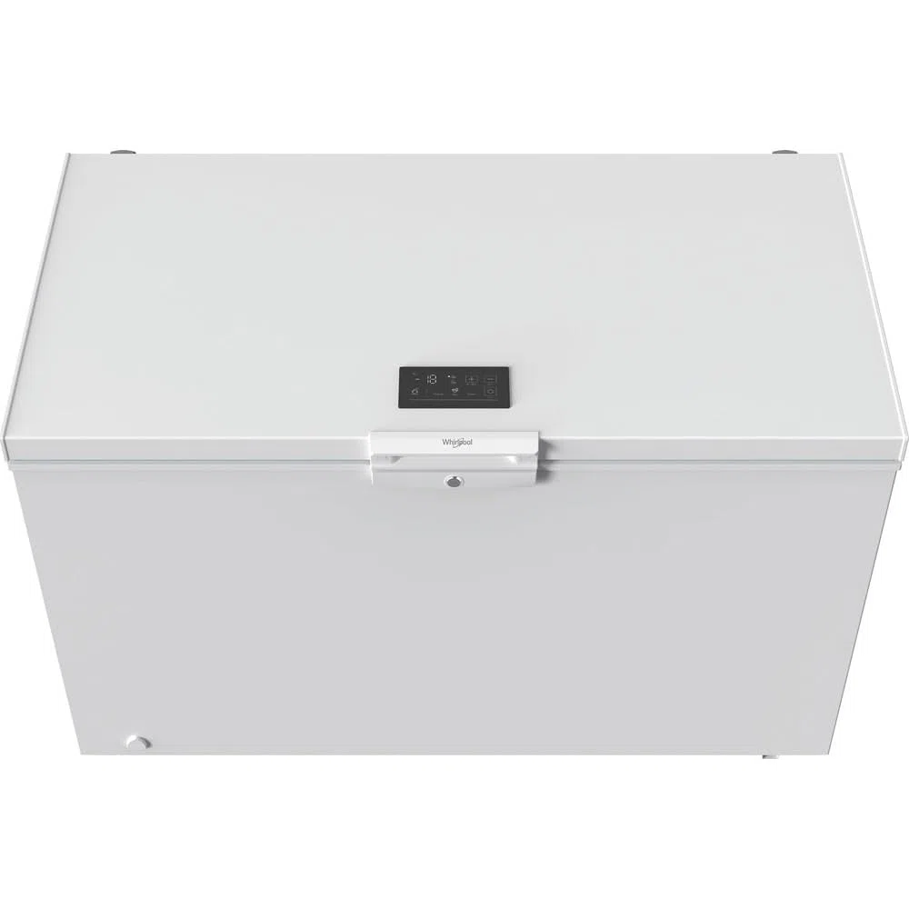 Whirlpool W3RHS37EW2 Congelatore a Pozzetto Bianco, 371 Litri, Statico, Classe E, Display Touch, Sistema di controllo Elettronico, 85x133x70,5 cm (AxLxP)