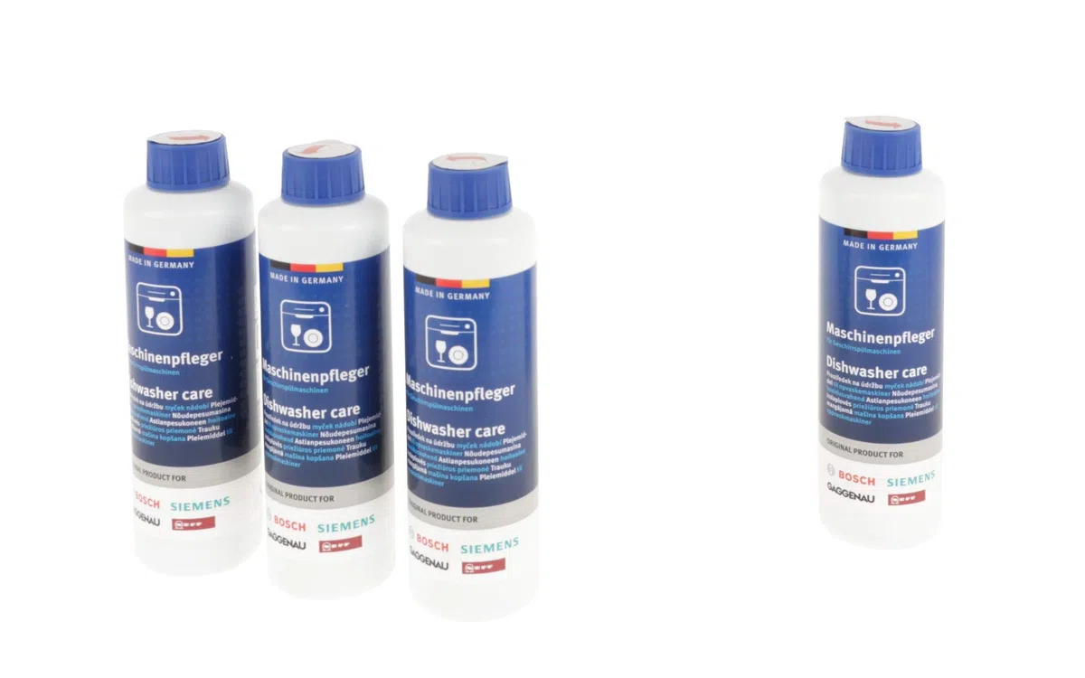 Bosch 00311566 Detergente per la pulizia della lavastoviglie, 4 x 250 ml