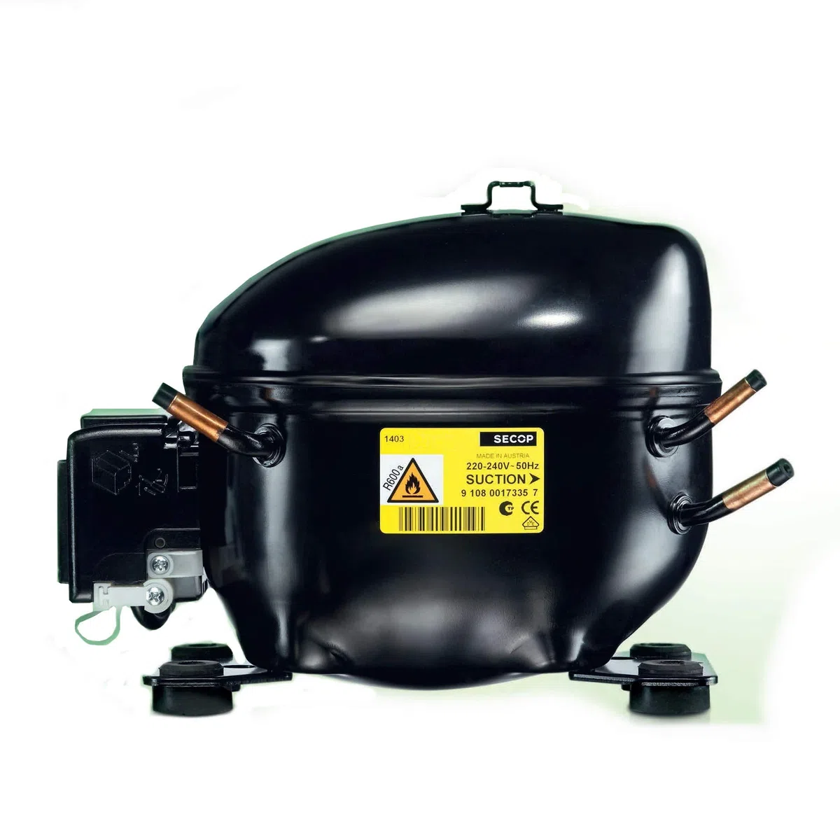 Compressore R600a LBP 1/7 Hp 8,10 cm3 Secop ACC Cubigel Elecrotolux HMK80AA