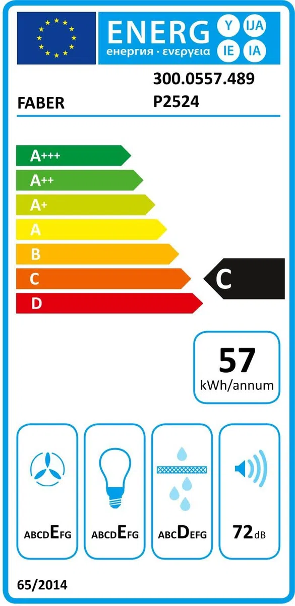 Faber TCH04 SS16A 741 295 m³/h Incassato Nero, Acciaio inossidabile D