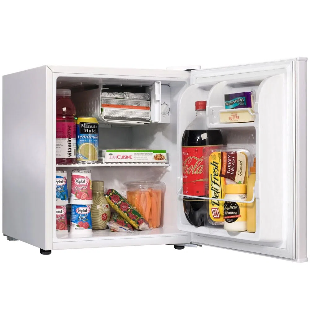 BAKAJI Frigo Bar Mini Frigorifero 4 Scomparti Capacita' 46 LT Hotel Casa Ufficio Studio Campeggio Dimensione 49 x 44 x 49 cm Colore Bianco