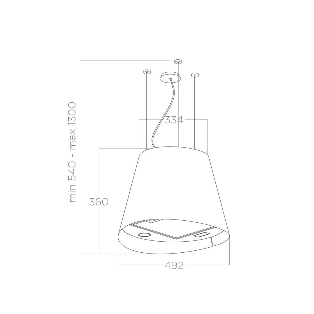 ELICA JUNO IX/F/50 CAPPA ISOLA FILTRANTE 50CM PULSANTI SOFT LIGHT INOX PRF0089651D