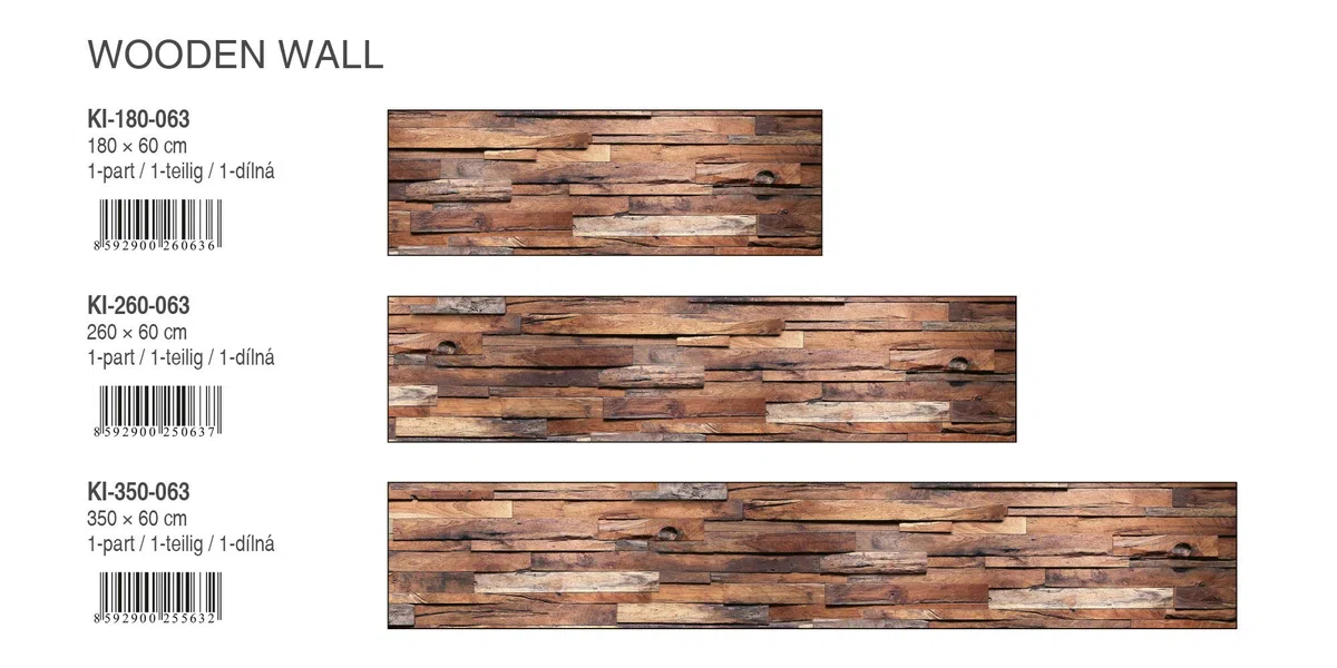 Paraschizzi Auto-Adesiva per la Cucina Parete di Legno 260 x 60 cm | Resistente all’Acqua | QUALITA‘ Premium