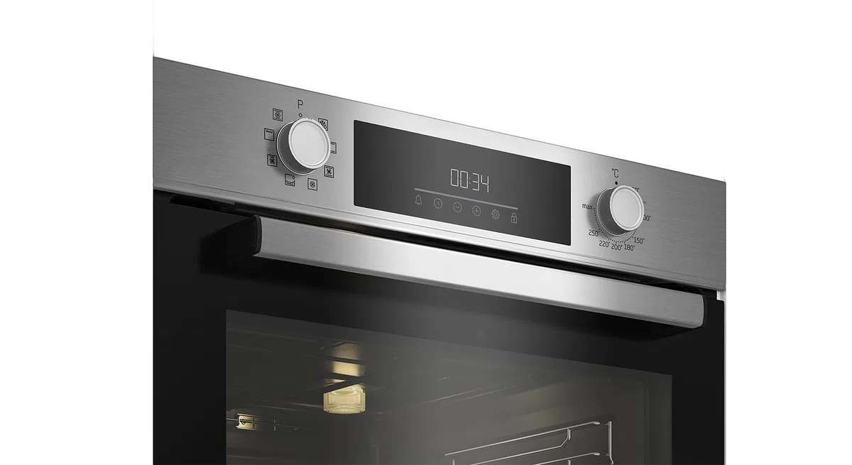 Beko BBIM12300X b300 - Forno da incasso, 60 cm, volume 72 l, pulizia a vapore SteamShine, 8 tipi di riscaldamento, AeroPerfect per cottura uniforme, forno multifunzione, acciaio inossidabile