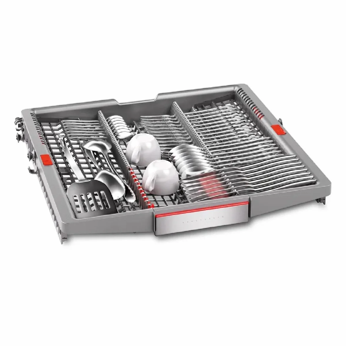 Bosch SMD8TCX04E, serie 8, Smart lavastoviglie completamente integrata 60 cm, cassetto portaposate, lavastoviglie Made in Germany, essiccazione zeolite, pulizia forte, molto silenziosa, Rackmatic