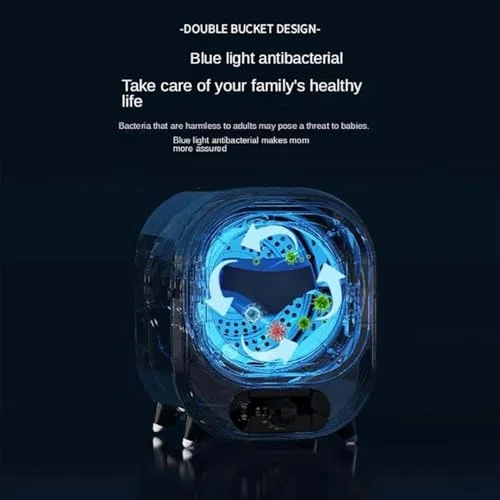 Asciugatrice portatile, capacità 5 kg, asciugatura a centrifuga da 0,8 kg, design ventilato ad alta efficienza energetica per piccoli spazi