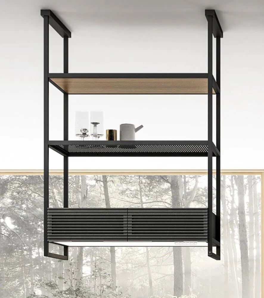 ELICA Cappa aspirante a isola OPEN SUITE SUPERIOR BL/F/80 - PRF0165965, nero satinato