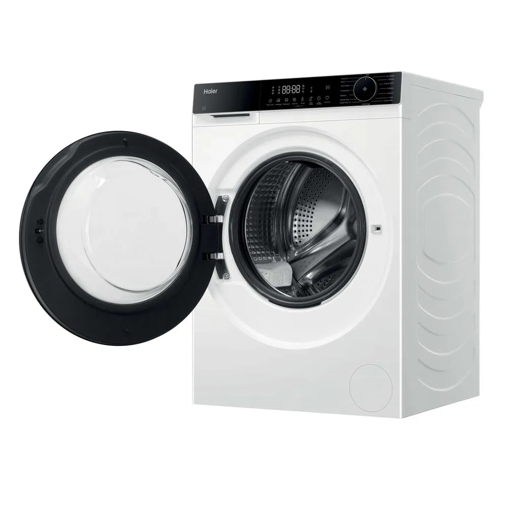 Haier X Serie 5 Lavatrice 9 Kg, Libera Installazione, Carica Frontale, Classe A-25%, 1400 Giri, Smart AI Cycle, Ciclo Refresh a Vapore, Wi-Fi con App hOn, 85x60x55.9 cm, Bianca – HW90-BP14357U-IT