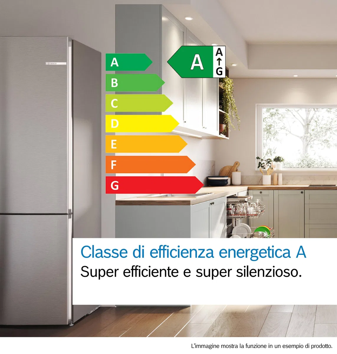 Bosch KGN492IAF Serie 4, Frigorifero combinato da libera installazione, Total No Frost, VitaFresh XXL: Spazio extra-large per i tuoi cibi freschi, PerfectFit, Luce LED, Acciaio, 203 x 70 cm