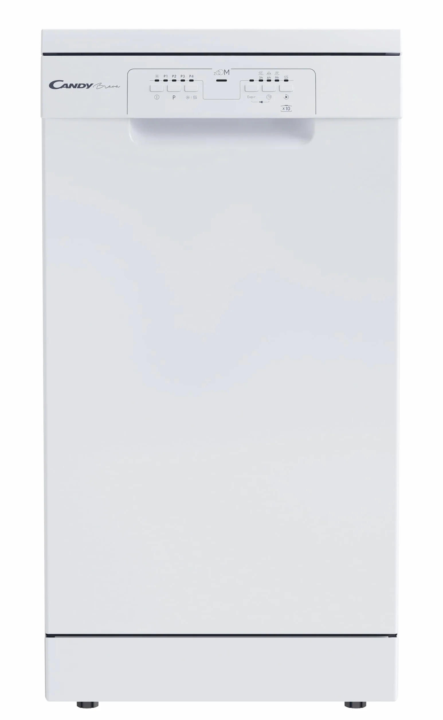 Candy Brava CDPH 2L1049W Lavastoviglie Slim, 10 Coperti, 5 Programmi, Ciclo Rapido, Partenza Ritardata, Classe E, 45x58x82 cm, Bianco