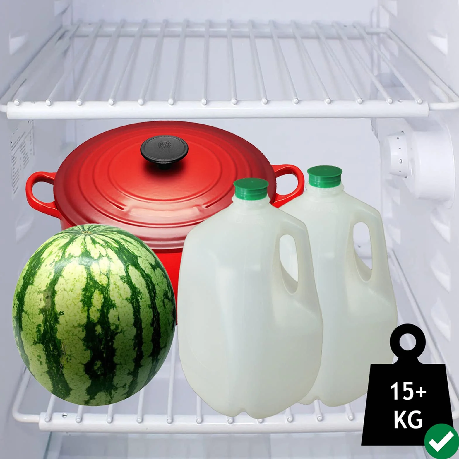 SPARES2GO Ripiano universale per frigorifero e congelatore (confezione da 3 ripiani, bianco, regolabile, rivestito in plastica, bracci estensibili)