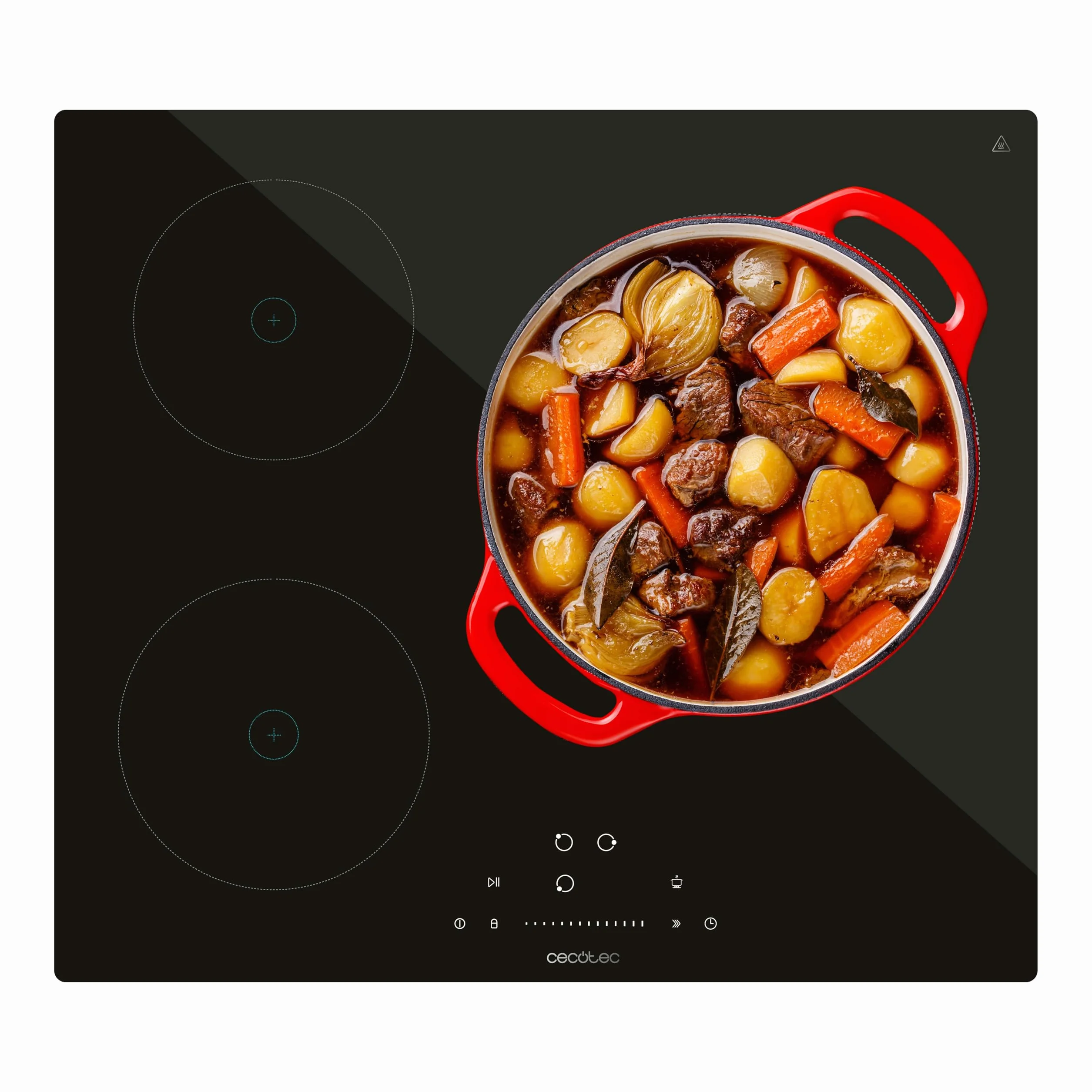 Cecotec Bolero Squad I 3200 Piastra a Induzione 3 Fuochi 7200 W 9 Livelli Booster Invisible Touch Blocco Bambini