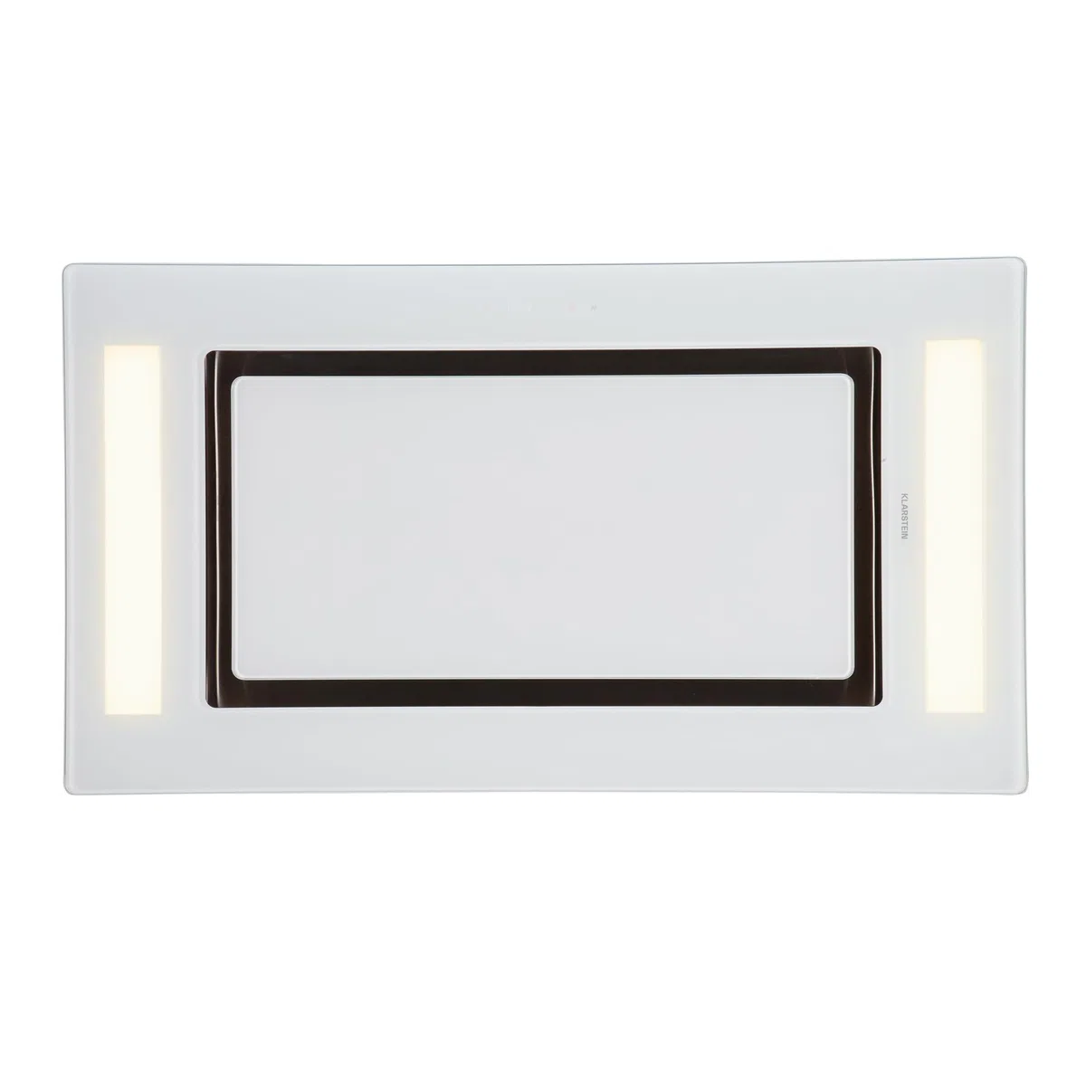 Klarstein Remy - Cappa Cucina, Cappa Aspirante ad Incasso, Controllo Touch, Cappa ad Isola, Illuminazione Piano Cottura, LED, Fino a 620 m³ / h, Telecomando, 90 cm, Bianco
