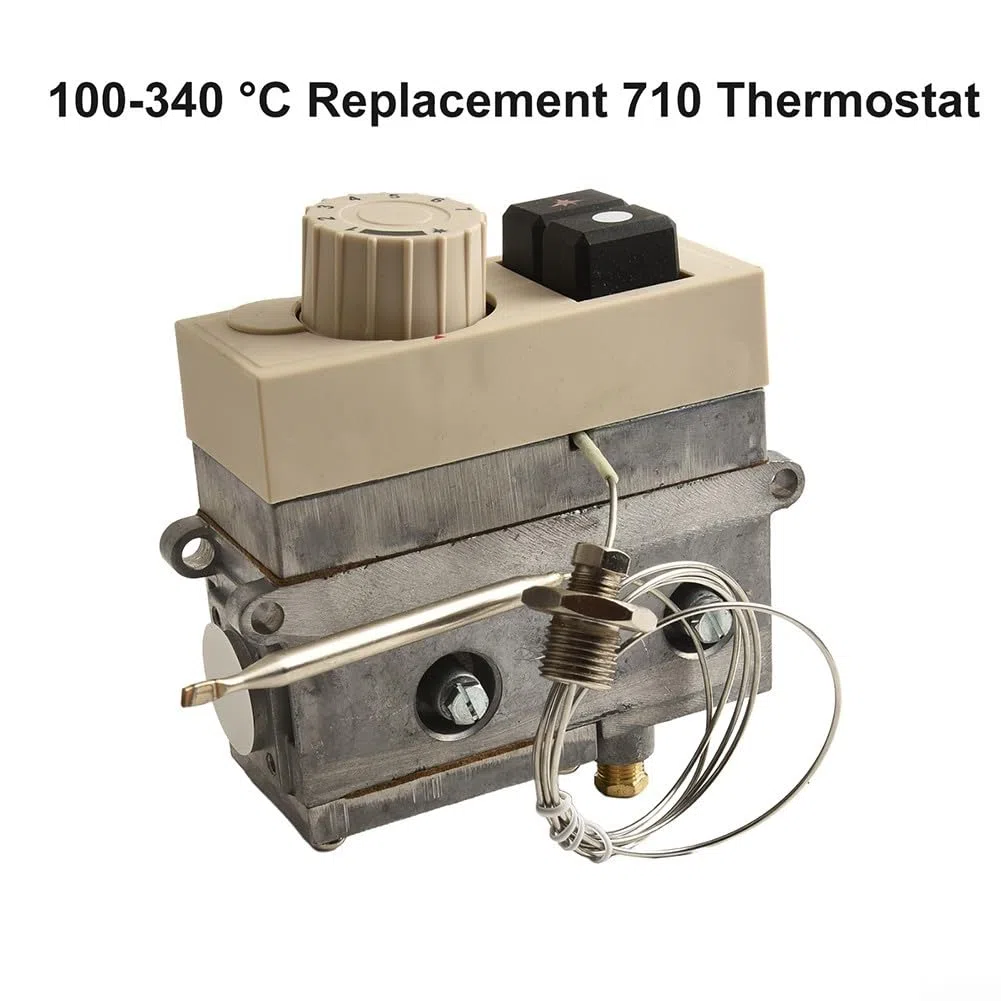 Gdfnmogo 710 Valvola di controllo della temperatura del gas Termostato professionale da cucina commerciale, per friggitrice a vapore forno 120-200 gradi Celsius regolatore di calore