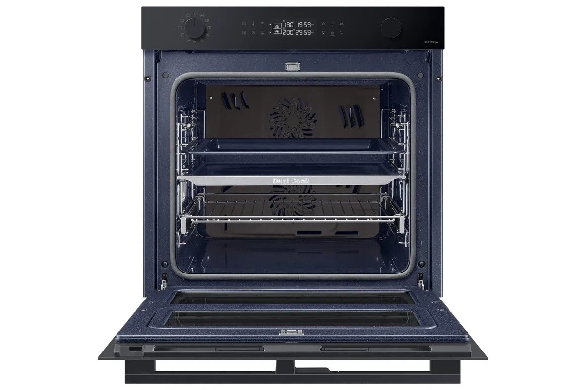 Forno Samsung ad incasso NV7B4540VBK 60 cm 76 l dual cook flex serie 4 doppia porta vapore grill wifi display led nero classe a+