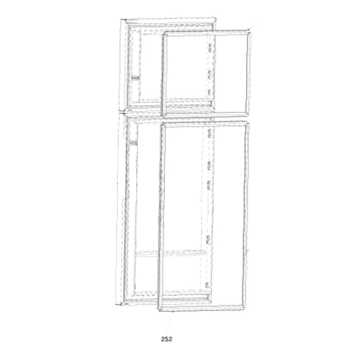 Guarnizione per porta frigorifero (codice 252) Frigo, Frigorifero, Congelatore 5958270300 BEKO