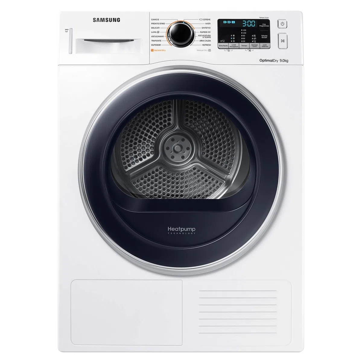 Samsung DV90M5000QW Asciugatrice 9 kg, Bianco con Oblò Blu (Ricondizionato)