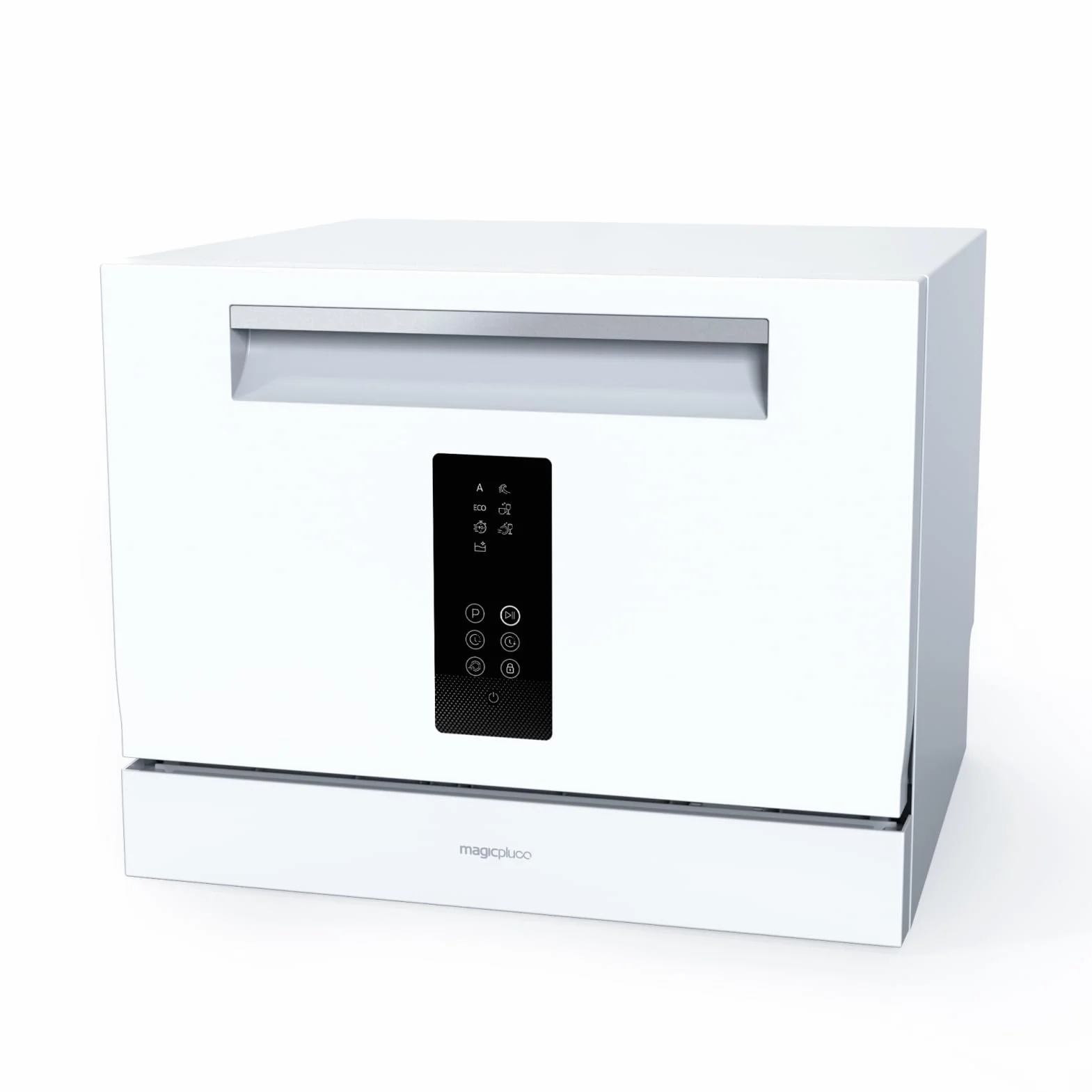 magicplux Mini lavastoviglie 55 cm per 6 coperti, 7+1 programmi, selezione tempo, funzione autopulizia, per piccoli appartamenti, mini lavastoviglie portatile con attacco idrico, bianco