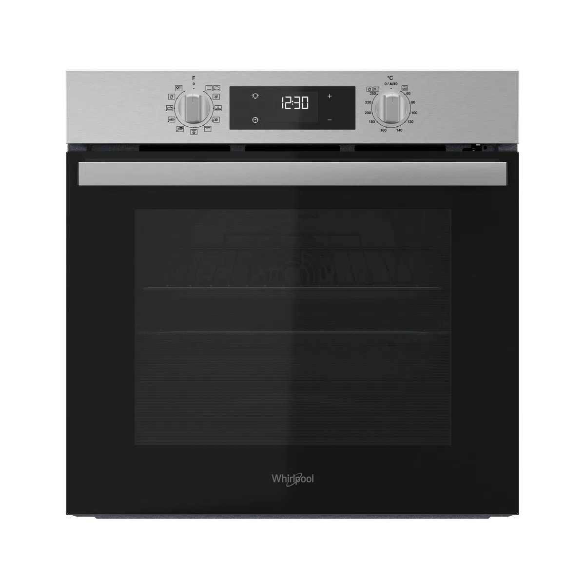 Whirlpool OMR58RR0X - Forno Multifunzione Da Incasso, Elettrico, Ventilato, Pirolitico, Capacità 71L, Acciaio Inox, Classe A+. Cook 3, Cool Door, Easy Clean. 59,5 x 59,5 x 55,1cm