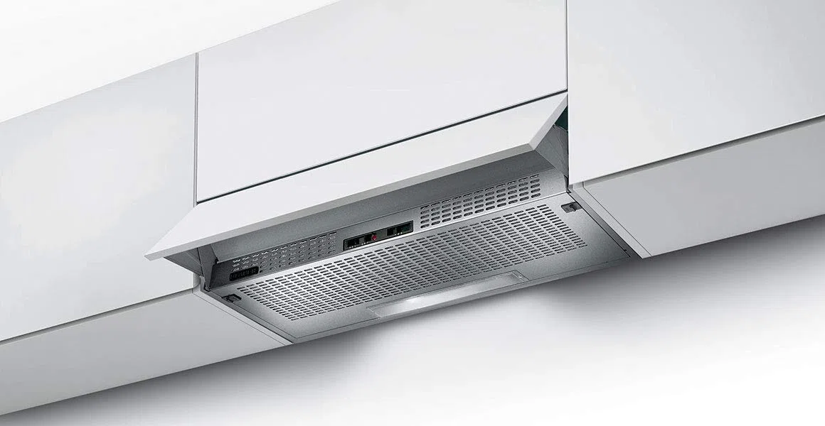 FABER Cappa ad incasso 2152 SRM LG A90 finitura grigio chiaro da 90cm