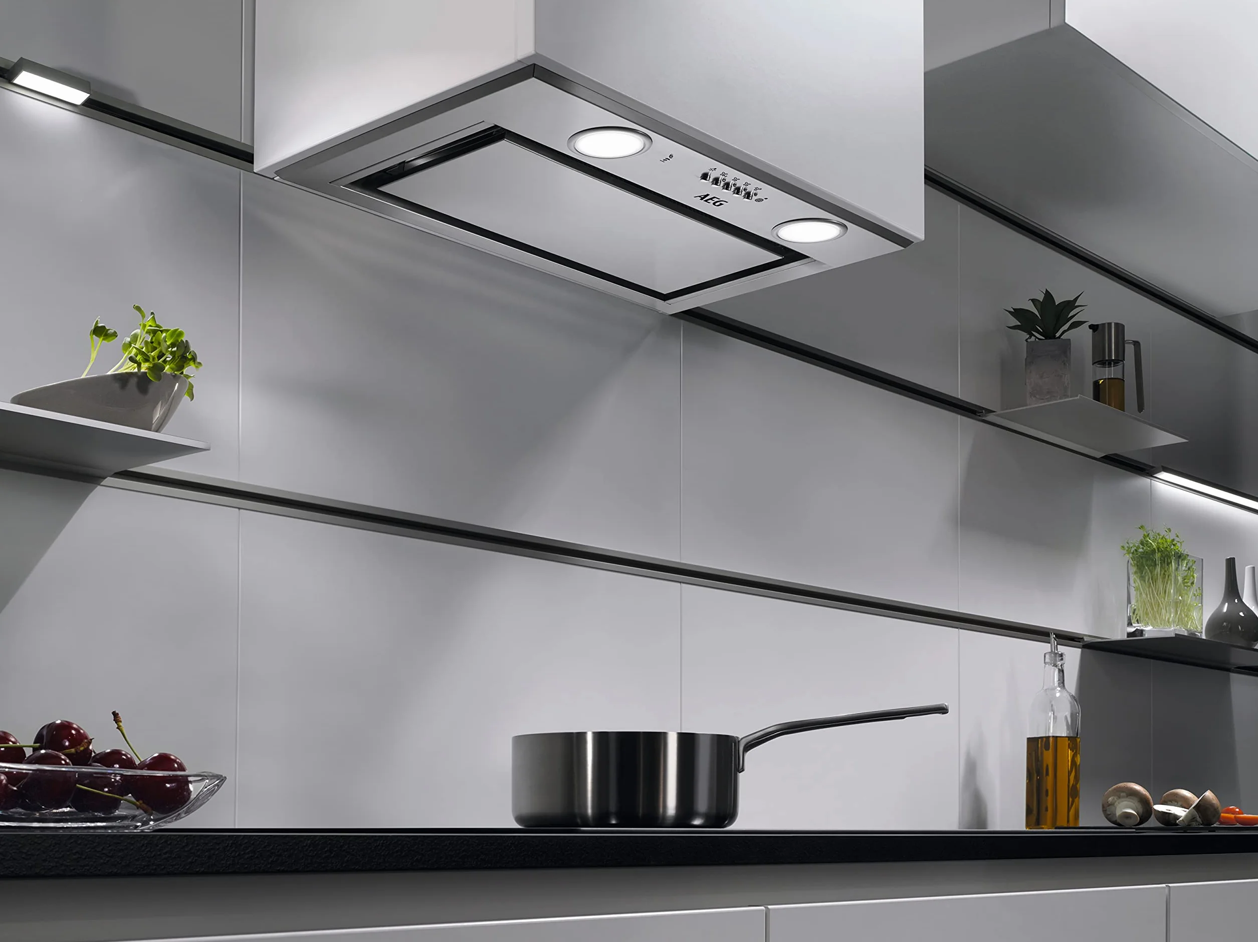AEG DGE5661HM Cappa integrata totale 54 cm, tecnologia Hob2Hood, Motore da 250 W