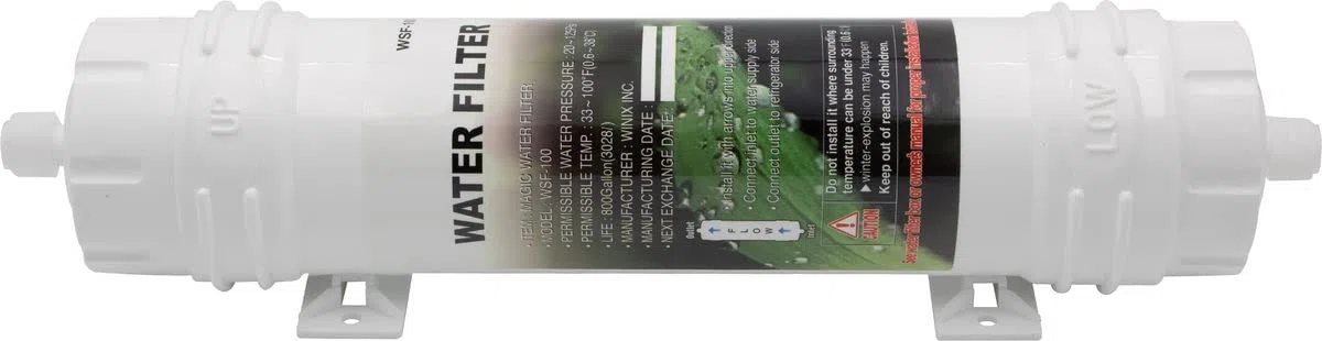 WSF-100 | Pacco da 3 - Filtro dell’acqua compatibile con Samsung frigorifero - Cartuccia filtrante acqua esterno per frigo americano - Filtri WSF100