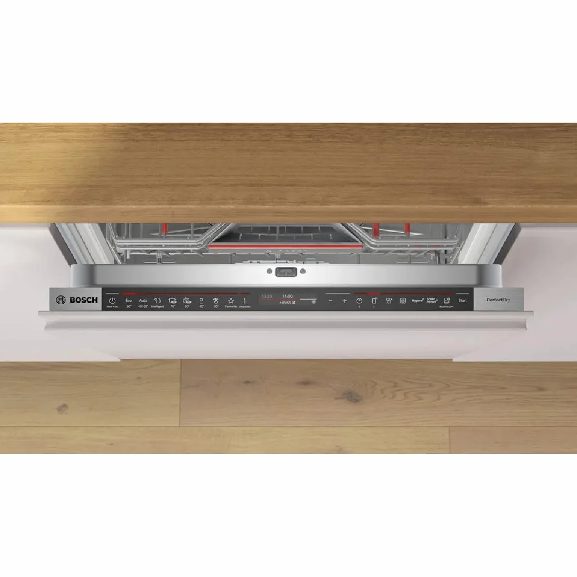 Bosch SMD8TCX04E, serie 8, Smart lavastoviglie completamente integrata 60 cm, cassetto portaposate, lavastoviglie Made in Germany, essiccazione zeolite, pulizia forte, molto silenziosa, Rackmatic
