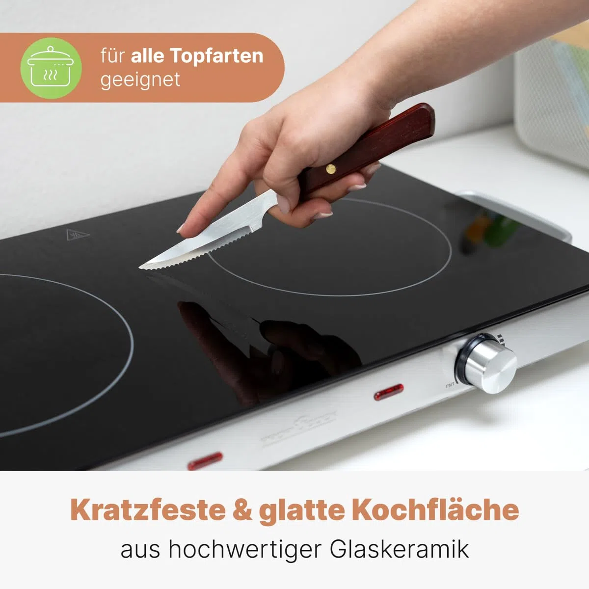 ProfiCook Piastra a infrarossi 2800 Watt vetroceramica acciaio inox
