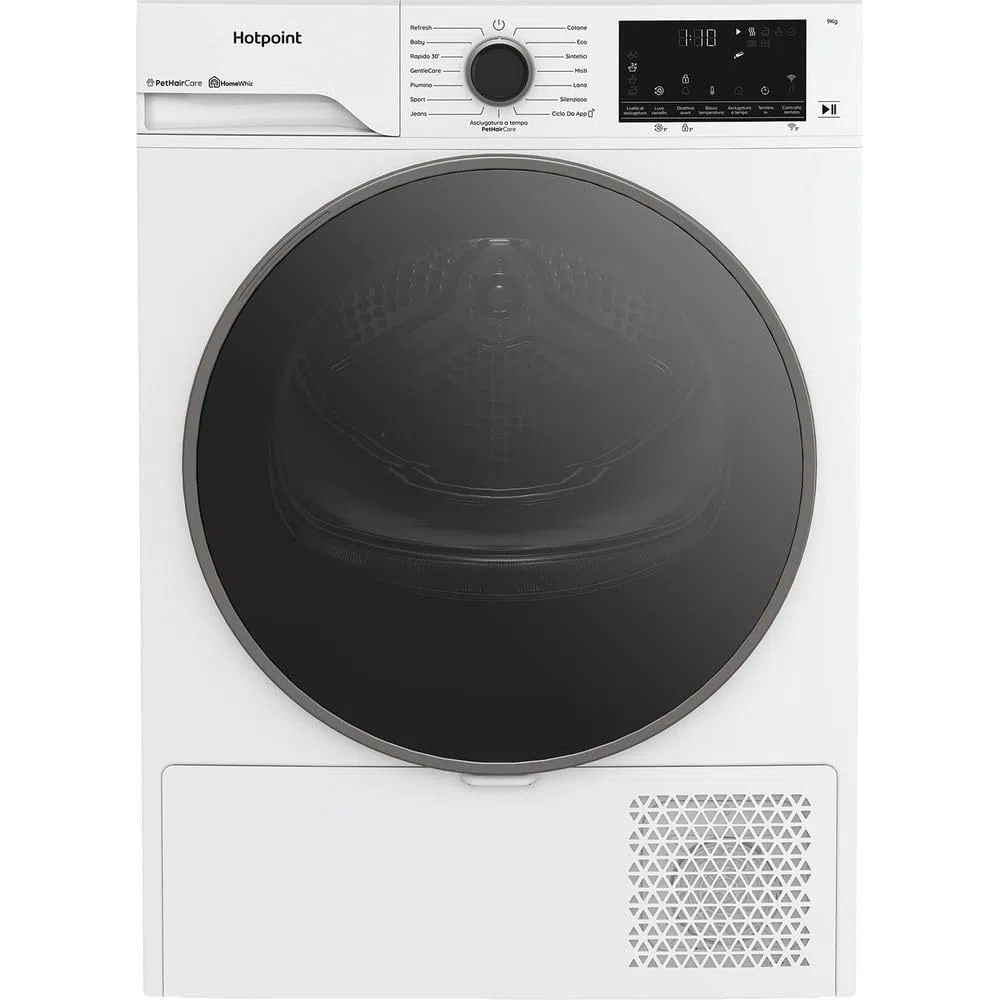HPT 96D BS IT - Asciugatrice Classe A 9 Kg con Pompa di Calore Wifi Libera Installazione