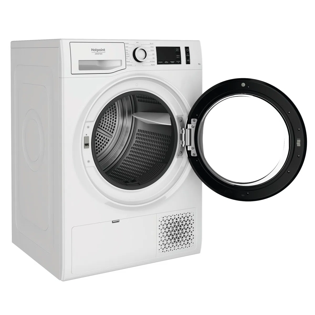 Hotpoint - Asciugatrice 9 Kg NT M11 92WK IT - Asciugatrice Pompa Calore Classe A++ A Libera Installazione, Altezza 84,9cm, Larghezza 59,5cm, Profondità 65,5cm.