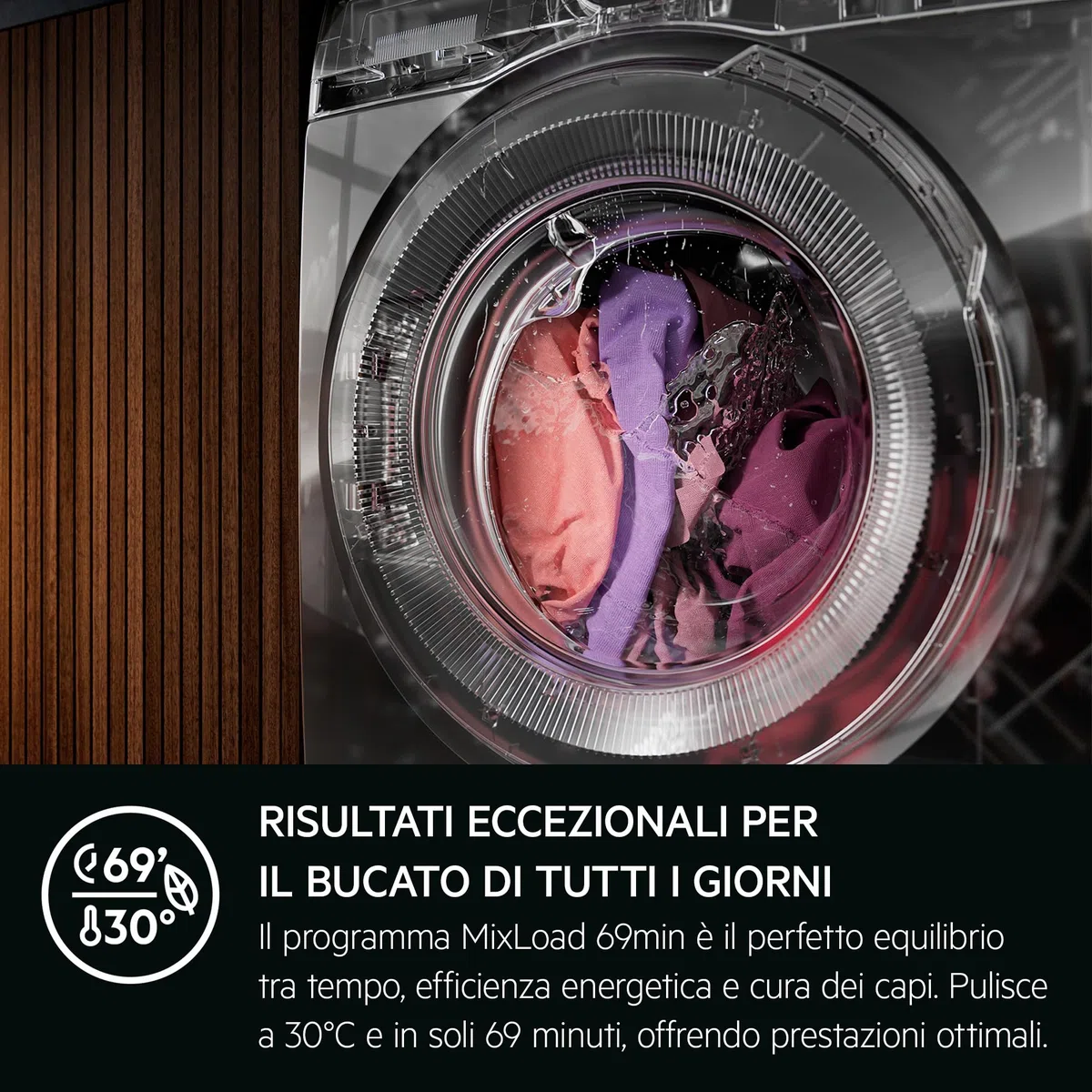 AEG Lavatrice Carica Frontale Serie 7000 ProSteam, 11 kg, LR7FD114B, Vapore Refresh, Tecnologia PreciseWash, Cesto Care Drum, Classe Energetica A, Motore Inverter, 1351 giri/min, 636x847x597 mm