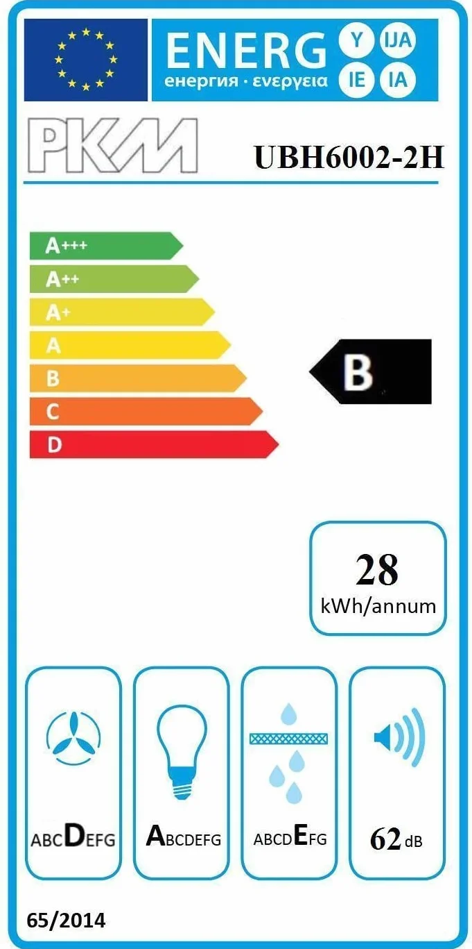 PKM UBH6002-2H 332,1 m³/h Incassato Argento D