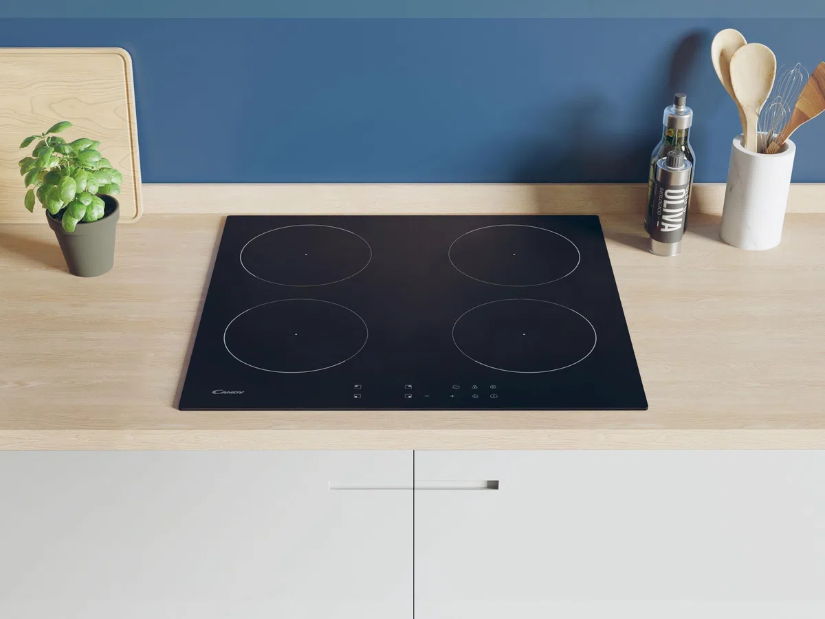 Candy Moderna CETPS64MCWIFITT Piano Cottura a Induzione 4 Zone Vetroceramica Touch Connesso 59x52x5 cm Nero