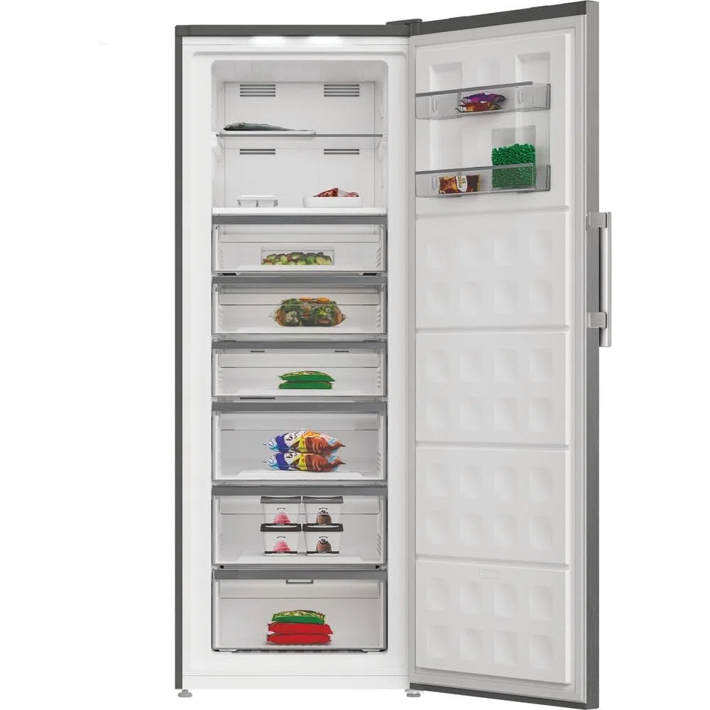 WHIRLPOOL WHFF 6404 X6E - Congelatore a Cassetti Verticale, 6 Ripiani, Freezer Capiente con FastFreeze, Illuminazione Interna e Porta Reversibile - Elettrodomestici Cucina, Classe C, 70Lx191,2Hx81,3P
