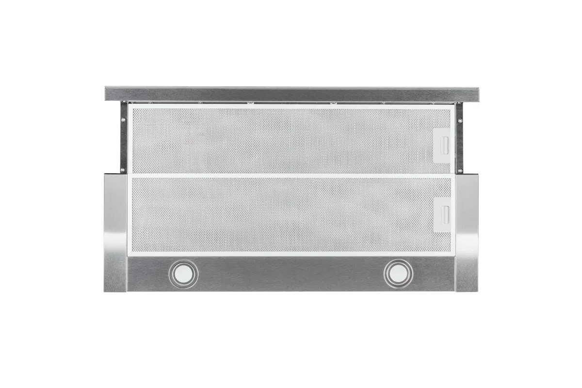 Corberó ANETO960X Cappa Telescopica Inox&Nero, 90 cm, Portata 600 m3/h, Potenza 165 W, 3 velocità, Filtro alluminio 3 strati, Filtro Carbon, Efficienza Energetica A