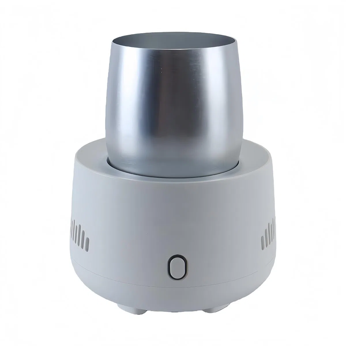 Tazza refrigerante Mood Light, refrigeratore per bevande con coperchio isolato, tazza refrigerante 2 in 1, refrigeratore elettrico per bevande per birra, caffè, succhi e yogurt - Bianco