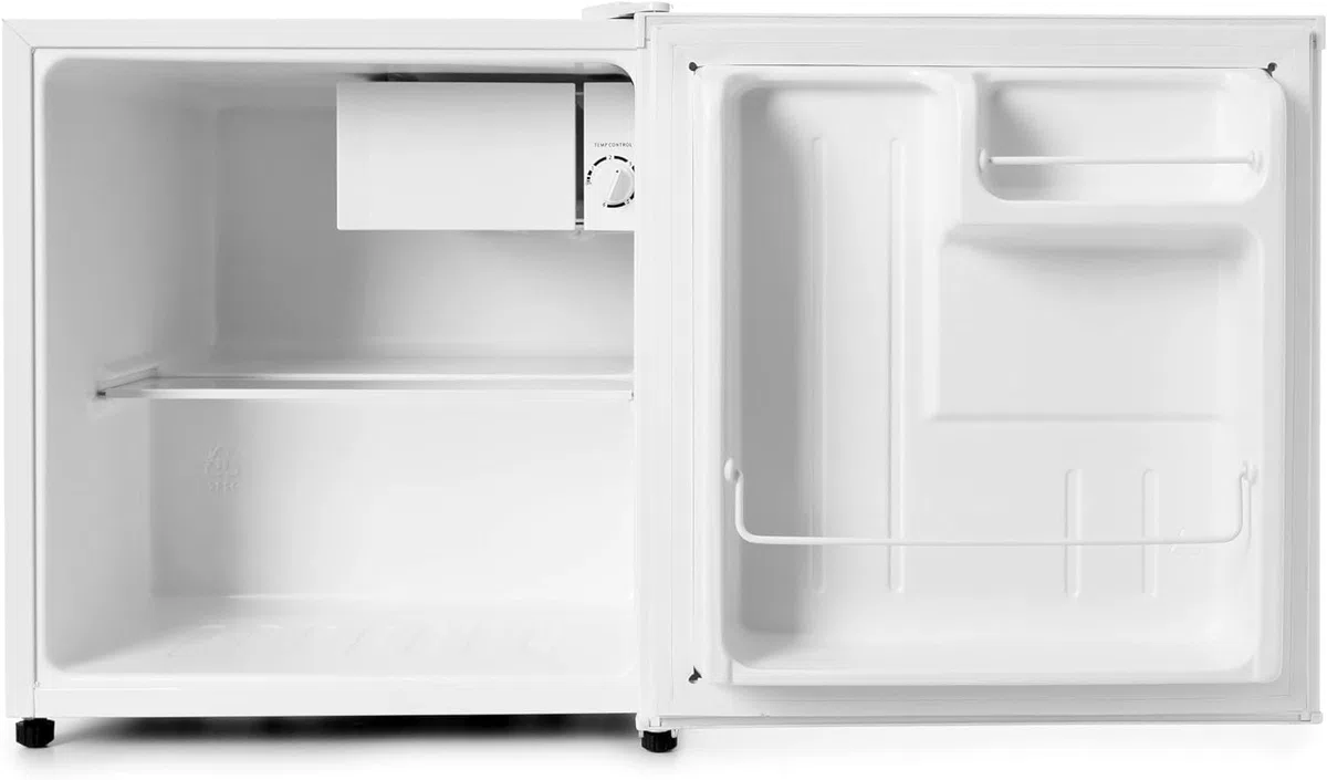 Melchioni ARTIC47LT Mini frigo bar con congelatore, Silenzioso, 46L, Compressore e freezer, Frigorifero piccolo portatile da camera, Frighetto per ufficio, B&B, Hotel