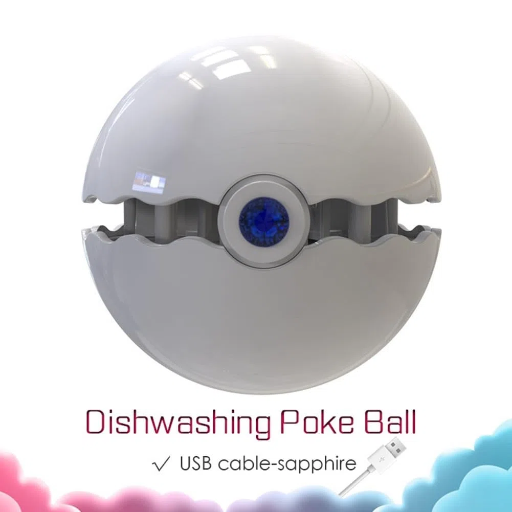 Zilimontt Lavastoviglie portatile USB, adatta per ciotole, Ruits ecc., tecnologia di pulizia del flusso d'acqua disponibile in tre colori per piatti, bottiglie e persino gioielli (blu)