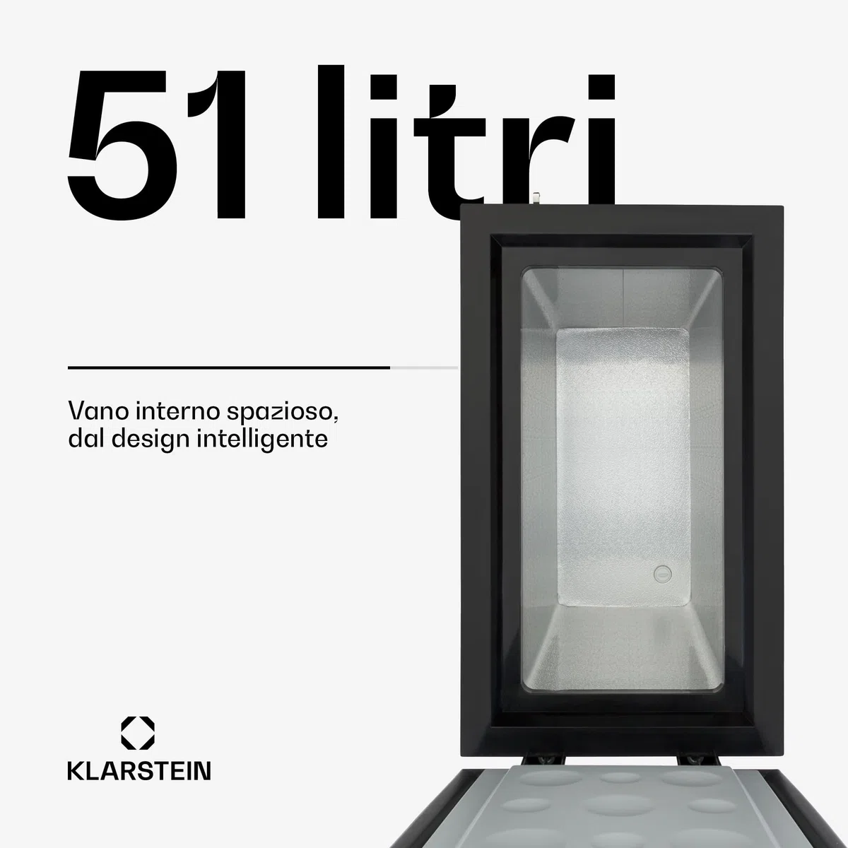 Klarstein Mini Congelatore a Pozzetto Piccolo, Alta Efficienza Energetica, Mini Congelatore Piccolo a Pozzetto Compatto con Cestello Rimovibile, Mini Freezer Congelatore per Casa e Ufficio, 51L