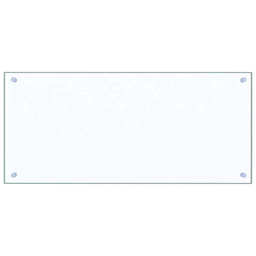 Solivagant Paraschizzi per Cucina Trasparente 90x40 cm in Vetro Temperato,Trasparente,6.13kg