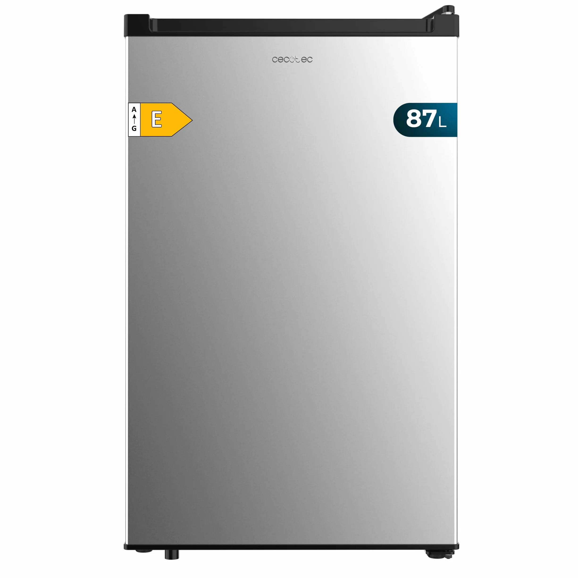 Cecotec Congelatore a Pozzo 87 L Bolero CoolMarket TF 87 Inox. 87L, Classe E, Design Compatto, Porta Reversibile, Controllo Meccanico, 3 Cassetti, Ideale per Bevande e Alimenti Congelati