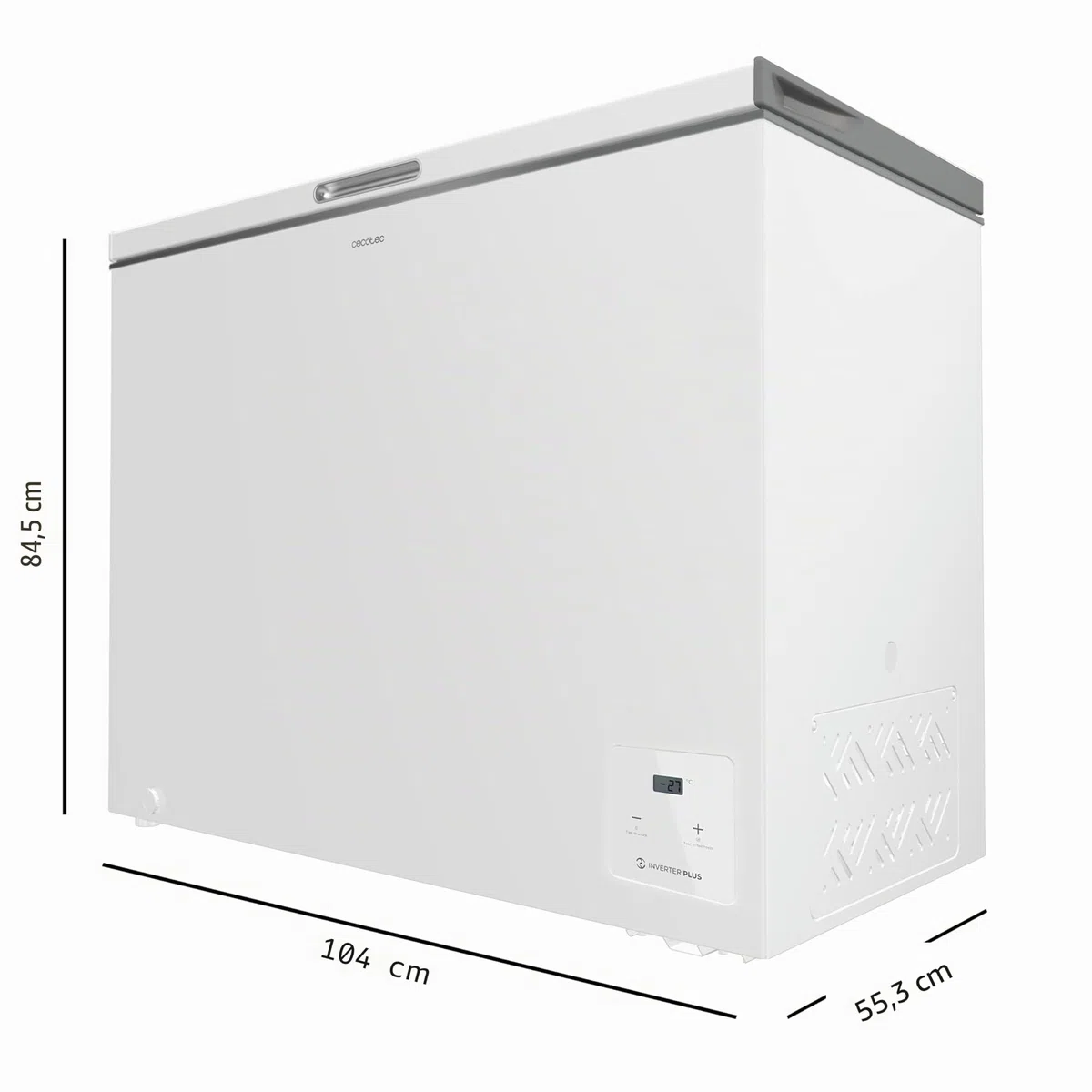 Cecotec Congelatore a Pozzo 254 L Bolero CoolMarket Chest 254 White E. 254L, Orizzontale, Inverter Plus, Dual Function, Fast Freezing, Controllo Elettronico, Blocco Bambini, Cestello Interno