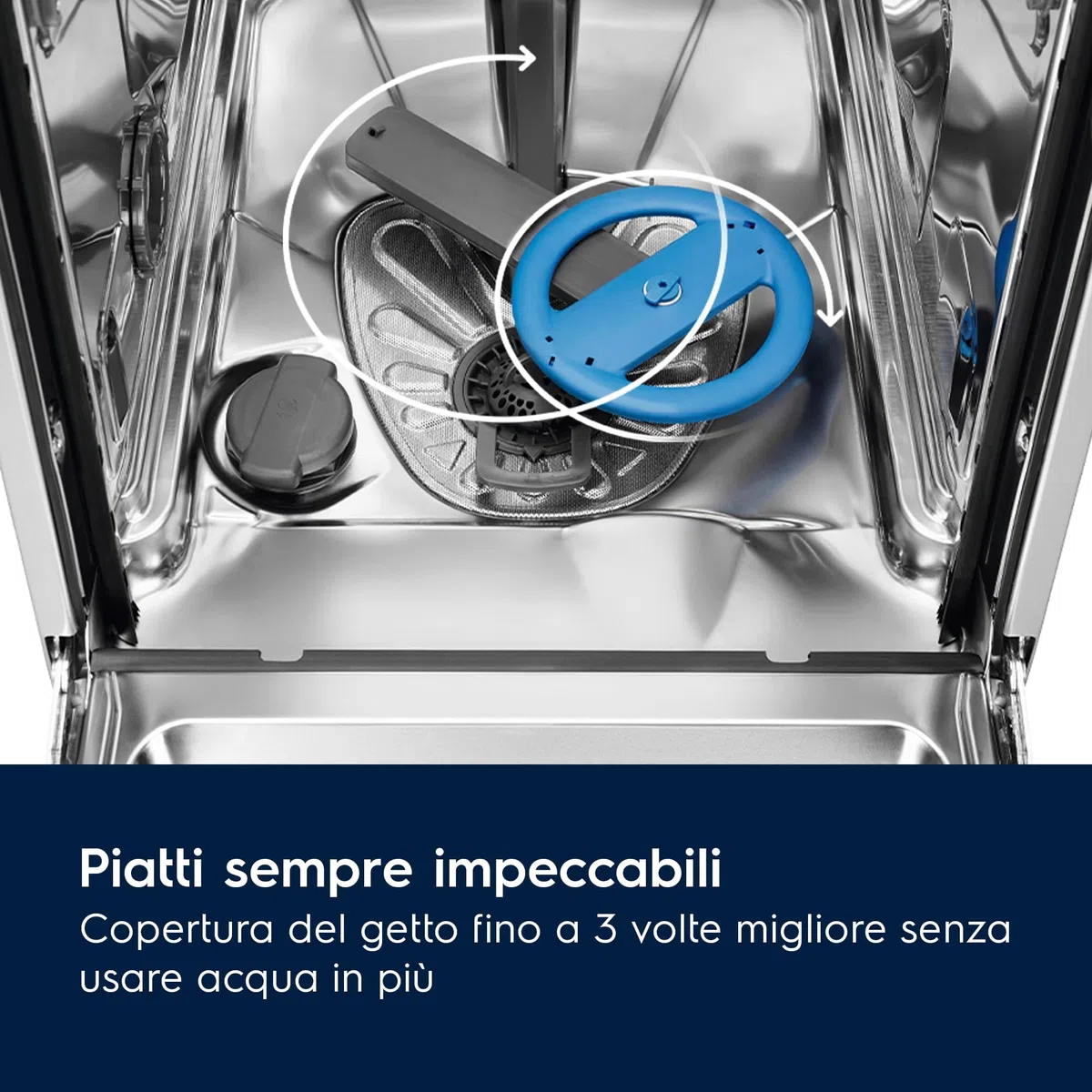 Electrolux ESS68400SX Lavastoviglie Libera Installazione, 14 Coperti, Serie 600 SatelliteClean, Cassetto Posate MaxiFlex, AirDry, ExtraHygiene, SoftSpikes, 850x598x622 mm, Classe C, Acciaio Inox