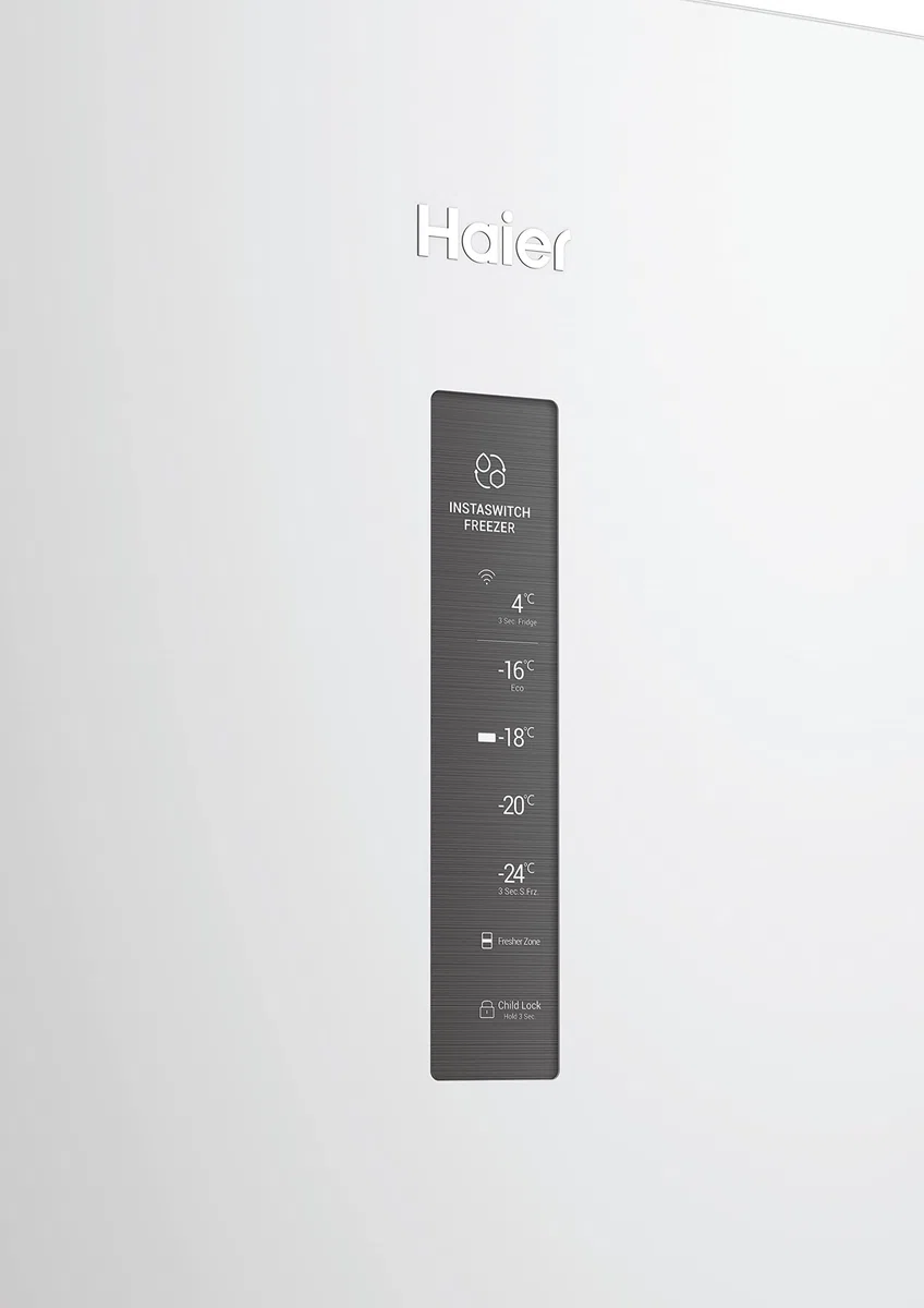 Haier Instaswitch Congelatore Verticale a Cassetti, 285 Litri, Monoporta, Connessione Wi-Fi e BLE, No Frost, con Luce LED, Classe E, Libera Installazione, 59,5 x 67,5 x 171 cm, Bianco - H3F285WEH1