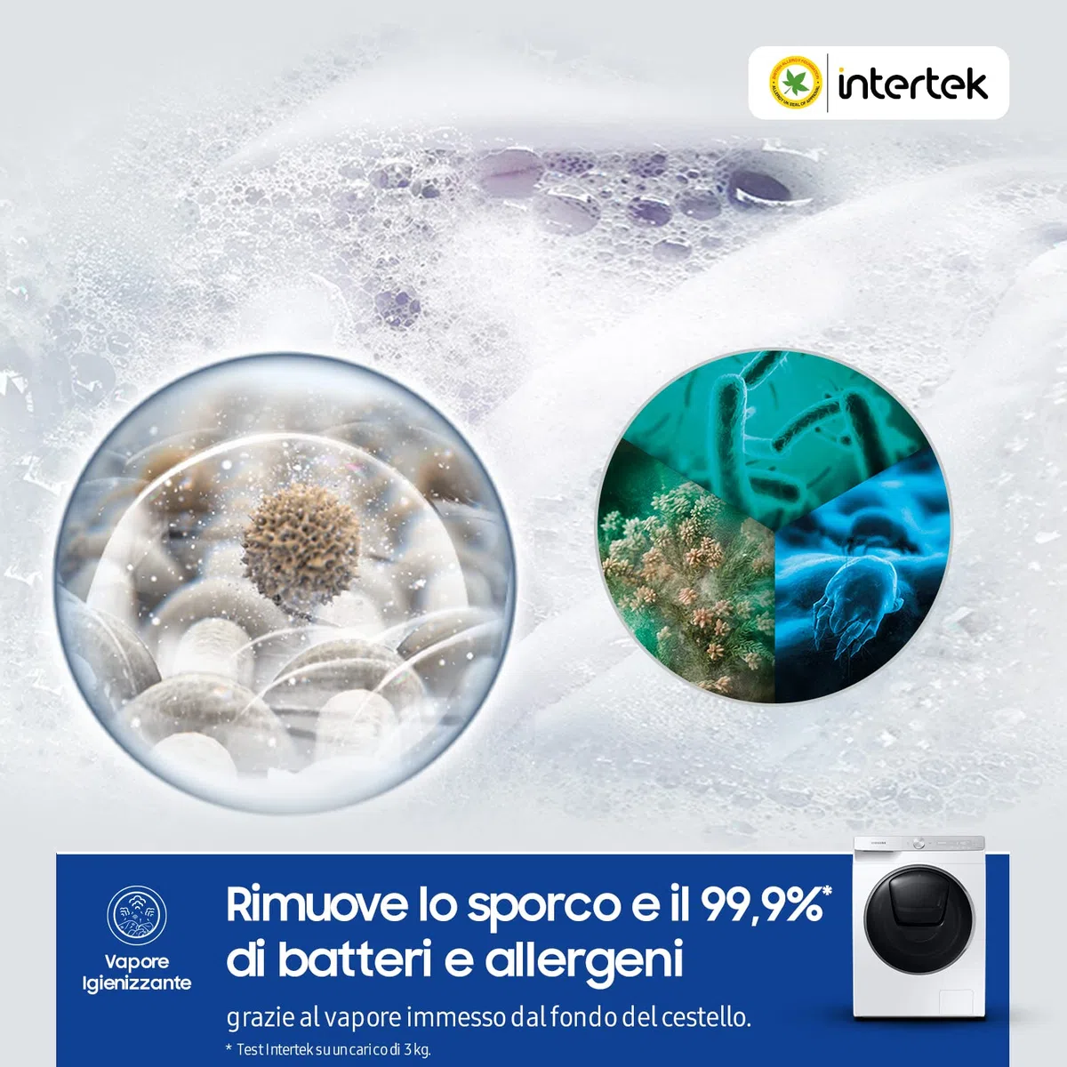 Samsung Lavasciuga Ai Control QuickDive™, WD90T954DSH/S3, Libera installazione, 9+6 Kg, 1400 RPM, Classe A/E, WI-FI, Vapore, Caricamento Frontale, 60l x 85h x 65p cm