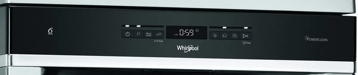 Whirlpool WFO 3O41 PL X - Lavastoviglie Libera Installazione Per 14 Coperti. Lavastoviglie Con Tecnologia Sesto Senso Larghezza 60,0cm, Profondità 59,0cm, Altezza 85,0cm, Classe Energetica C