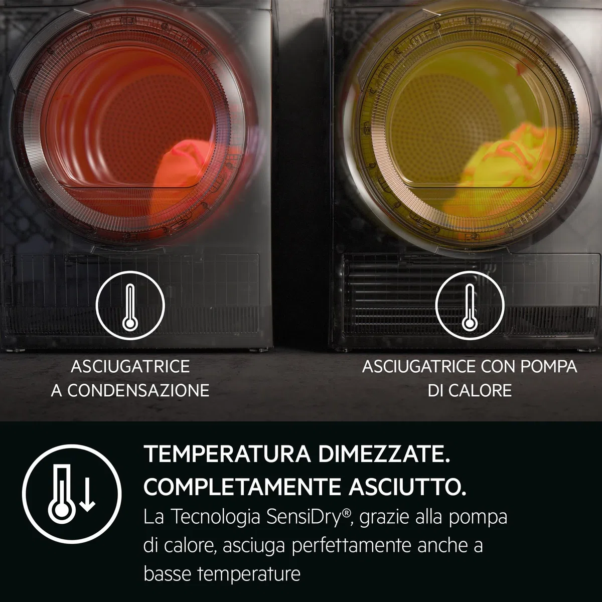 AEG TR8HD9A Asciugatrice a Pompa di Calore, Serie 8000, 9 kg, Classe A, 12 Programmi, Tecnologia AbsoluteCare, PreciseDry con Sensori di Umidità, 61 dB, Tipologia filtro: Easy Flow 850x596x636 mm